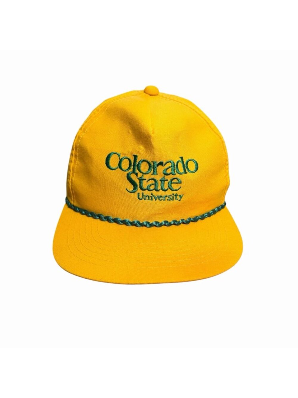 VTG Yellow Colorado State University Embroidered SnapBack Hat Baseball Cap